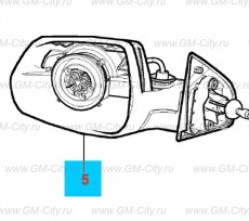 Корпус наружного зеркала заднего вида Chevrolet Cobalt