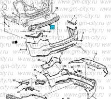Усилитель заднего бампера Chevrolet Captiva C140