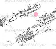 Распредвал выпускной левый Cadillac SRX І