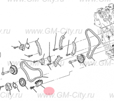 Направляющая цепи грм передней нижняя Chevrolet Traverse II