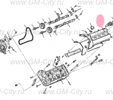 Крышка правой головки блока цилиндров Cadillac SRX І