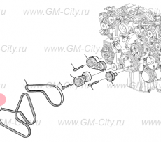 Ремень приводной (насосов двигателя) Cadillac SRX І