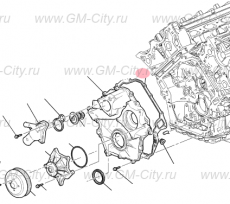 Прокладка крышки цепи грм Cadillac SRX І