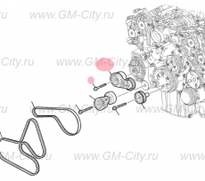 Натяжитель приводного ремня b Cadillac SRX І