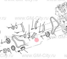 Направляющая цепи грм задней левая Chevrolet Captiva C100