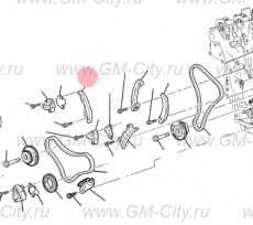 Направляющая цепи грм задней правая Chevrolet Captiva C100