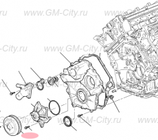 Шкив насоса охлаждающей жидкости Cadillac SRX І