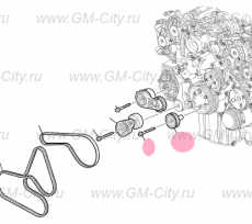 Шкив приводного ремня Cadillac SRX І