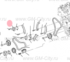 Натяжитель цепи грм задней правый Chevrolet Traverse II