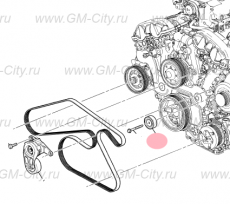 Ролик приводного ремня натяжной Chevrolet Traverse II