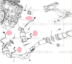 Датчик кислородный выхлопной системы Cadillac SRX ІІ