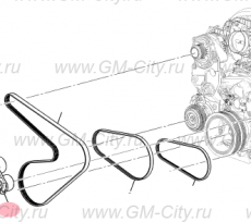 Натяжитель приводного ремня Cadillac Escalade IV