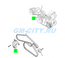 Натяжитель приводного ремня 3,2 Chevrolet Captiva C100
