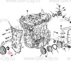 Сальник коленвала передний Cadillac CTS ІІІ
