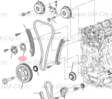 Прокладка натяжителя цепи грм Cadillac CTS ІІІ