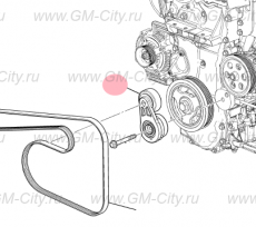 Натяжитель приводного ремня Cadillac ATS