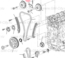 Направляющая цепи грм верхняя Cadillac ATS
