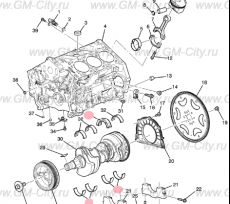 Вкладыши коренные к-кт Chevrolet Traverse II