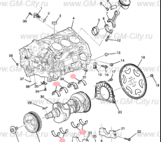 Вкладыши коренные к-кт Chevrolet Traverse II