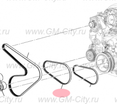 Ремень компрессора кондиционера Cadillac Escalade IV