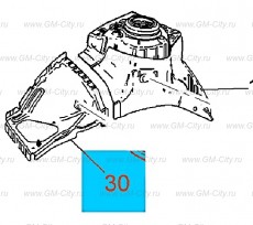 Панель передня я облицовочная передней арки колеса Chevrolet Malibu