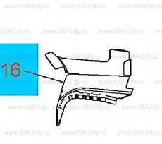 Элемент усиления передней панели колесной арки Chevrolet Malibu