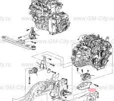 Кронштейн двигателя Cadillac SRX ІІ
