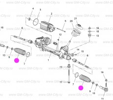 Пыльник рулевой рейка 2 шт Chevrolet Orlando