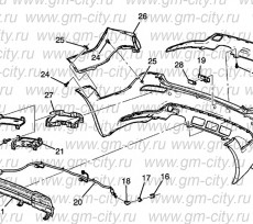 Накладка заднего бампера Chevrolet Captiva C140