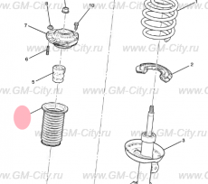 Пыльник амортизатора переднего Chevrolet TrailBlazer III