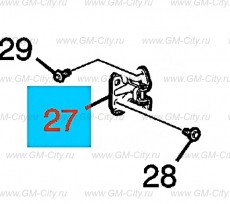 Петля задней боковой двери верхняя Chevrolet Malibu