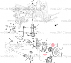 Ступица передняя Chevrolet TrailBlazer III