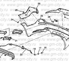 Поясок заднего бампера нижний Chevrolet Captiva C140