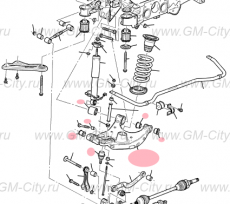 Рычаг задний нижний левый Cadillac SRX ІІ