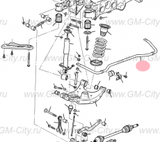 Стабилизатор устойчивости задний Cadillac SRX ІІ