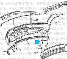 Кронштейн удлинитель облицовки переднего бампера Chevrolet Captiva C140