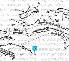 Датчик сигнализации парковки в сборе Chevrolet Captiva C140