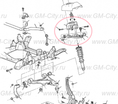 Рычаг передний верхний правый Cadillac SRX І