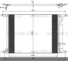 Радиатор кондиционера Chevrolet Aveo T255