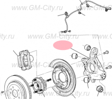 Кулак задний правый Cadillac ATS