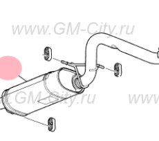 Выхлопная труба задняя Cadillac Escalade ІІІ