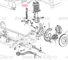 Стойка стабилизатора переднего левая Cadillac CTS ІІІ