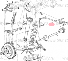 Стабилизатор устойчивости задний Cadillac ATS