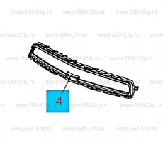 Молдинг верхней решетки радиатора Chevrolet Malibu