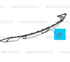 Поясок заднего бампера нижний Chevrolet Malibu