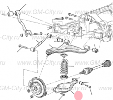Рычаг задний левый Cadillac CTS ІІ