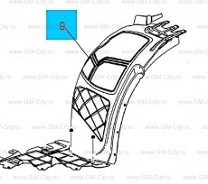 Обшивка передних колесных арок передняя Chevrolet Malibu