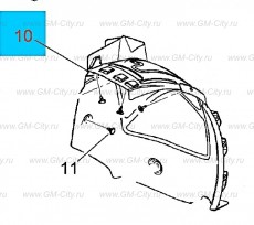 Обшивка передних колесных арок задняя Chevrolet Malibu