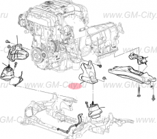Кронштейн двигателя левый Cadillac CTS ІІІ