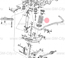 Пружина задняя Cadillac SRX ІІ